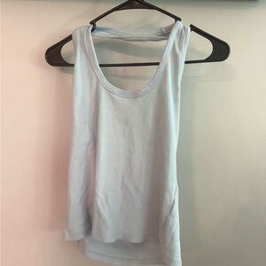 Anthropologie White Relaxed Halter Tank Top Blouse